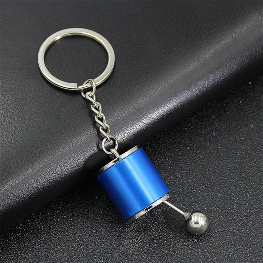 5 Colors Simulation Auto Parts Metal Keychain Speed Gearbox Pendant Keyring For