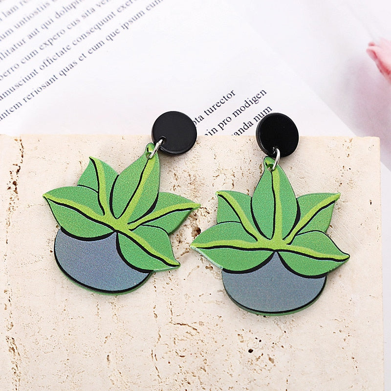 51 Styles Robot Donut Panda Lightning Drop Earrings Women Travel Fashion Cartoon