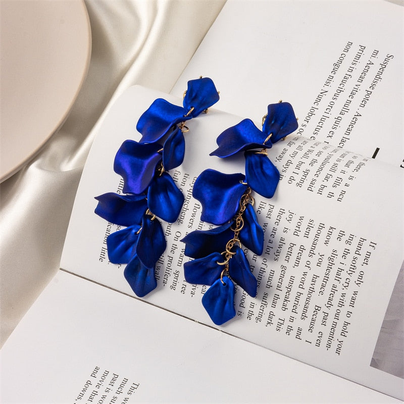 36 Styles Flower Acrylic Petals Dangle Earrings Women Travel Fashion Cartoon