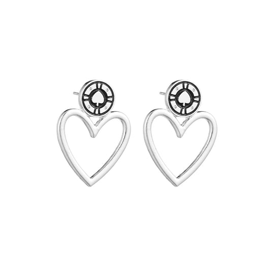 Heart Symbol Drop Earrings Women Girl Party Gift Fashion Ear Jewelry Accessories