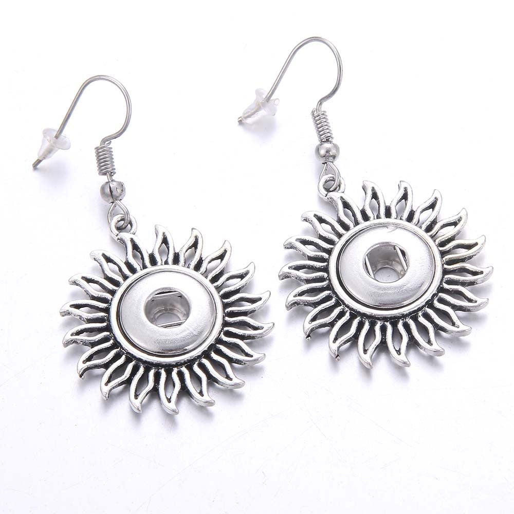 21 Styles Snap Buttons Dangle Drop Earrings for Fashion Stylish Jewelry Drop