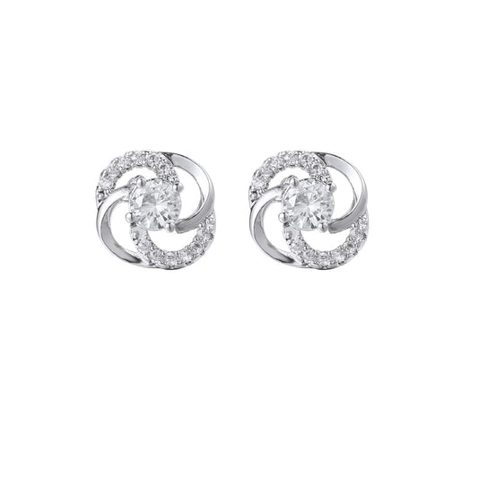 Swirl Stone Stud Earrings Women Girls Summer Party Studs Ear Women Jewelry