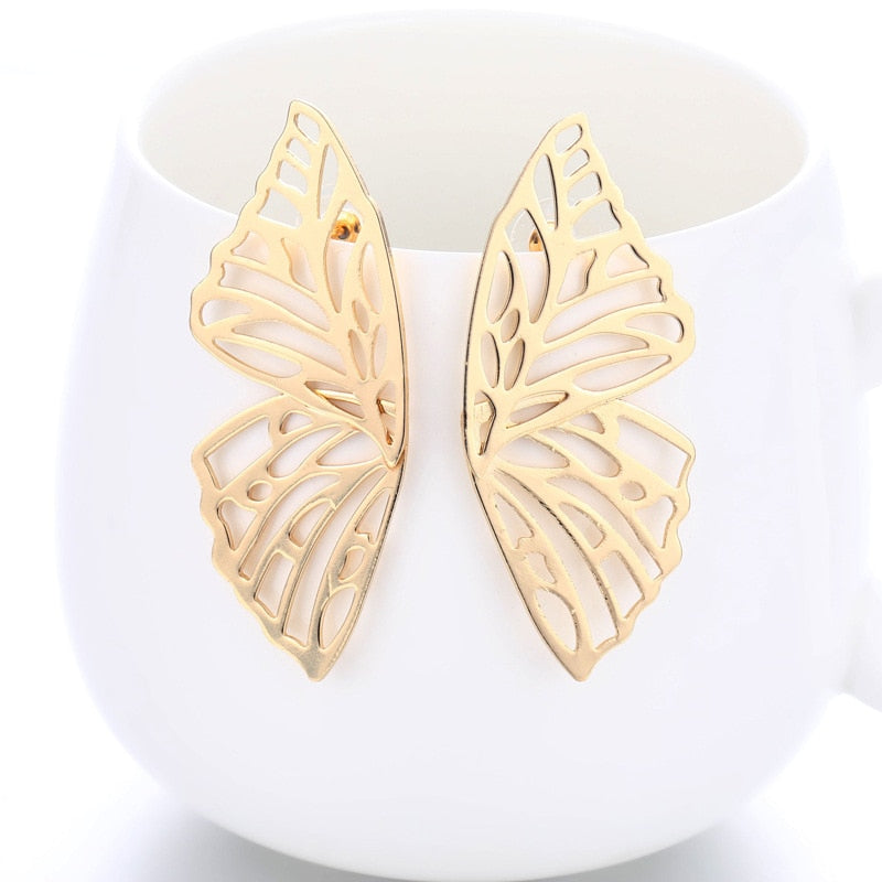 Hollow Butterfly Wings Stud Earring Wedding Party Birthday Gift Jewelry Cute