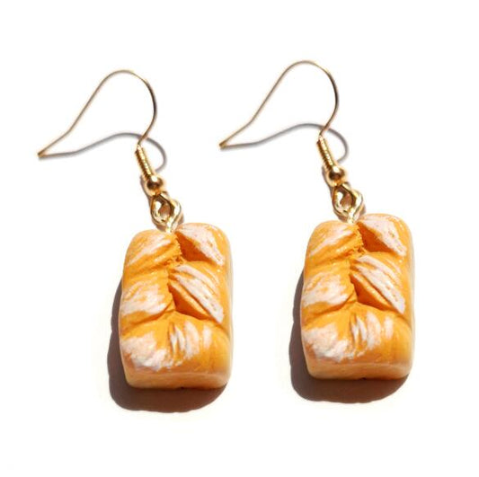 Bread Braid Handmade Resin Drop Earrings Cartoon Art Women Party Jewelry Ear