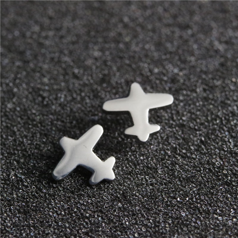 Plain Design Stainless Steel Earrings Women Jewelry Small Studs Gifts Earring