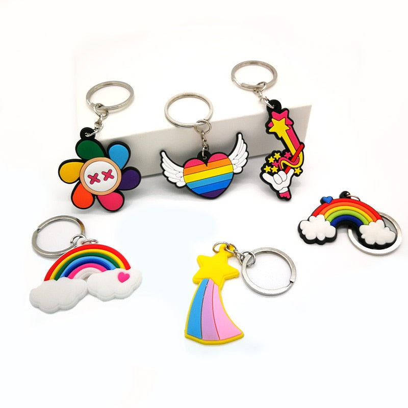 13 Styles Fun Design Party Keychain Cartoon Creative Gift Key Holder Keyring