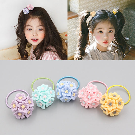 5 Styles Cute flower Hair Ropes children rubber band hair ring little girl hair