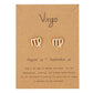 1Pair 12 Constellation Zodiac Sign Cartilage Stainless Steel Stud Earrings Women