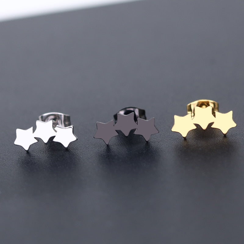 Long Star Earrings Stainless Steel Stud Earrings Starfish Gold earrings Big Star