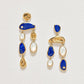 Irregular Blue White Drop Earrings Jewelry For Women Fashion Accessories Trendy
