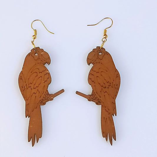 Wooden Parrot Drop Earrings Women Party Wedding Jewelry Dangle Gifts Earrings