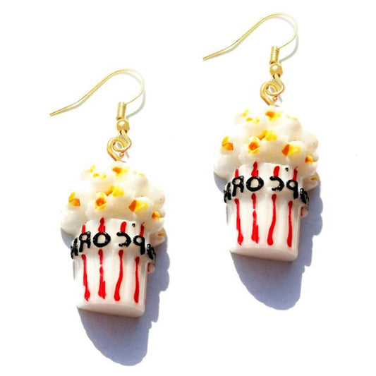 Funny Cute Popcorn Drop Earrings Women Creativity Jewelry Cute Earring Girls