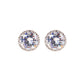 Round Stone Stud Earrings Women Girls Summer Party Studs Ear Women Jewelry