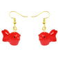 Red Bird Drop Earrings Cartoon Art Women Party Jewelry Ear Fashion Pendant