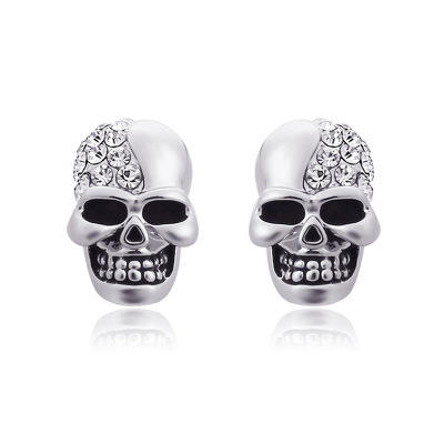 Skull Decor Stud Earrings for Women Girls Ear Studs Jewelry Gift Fashion