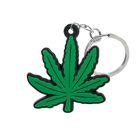 Hemp Leaf Plant Keychain Cartoon Decoration Charms Key Accessories Party Gift