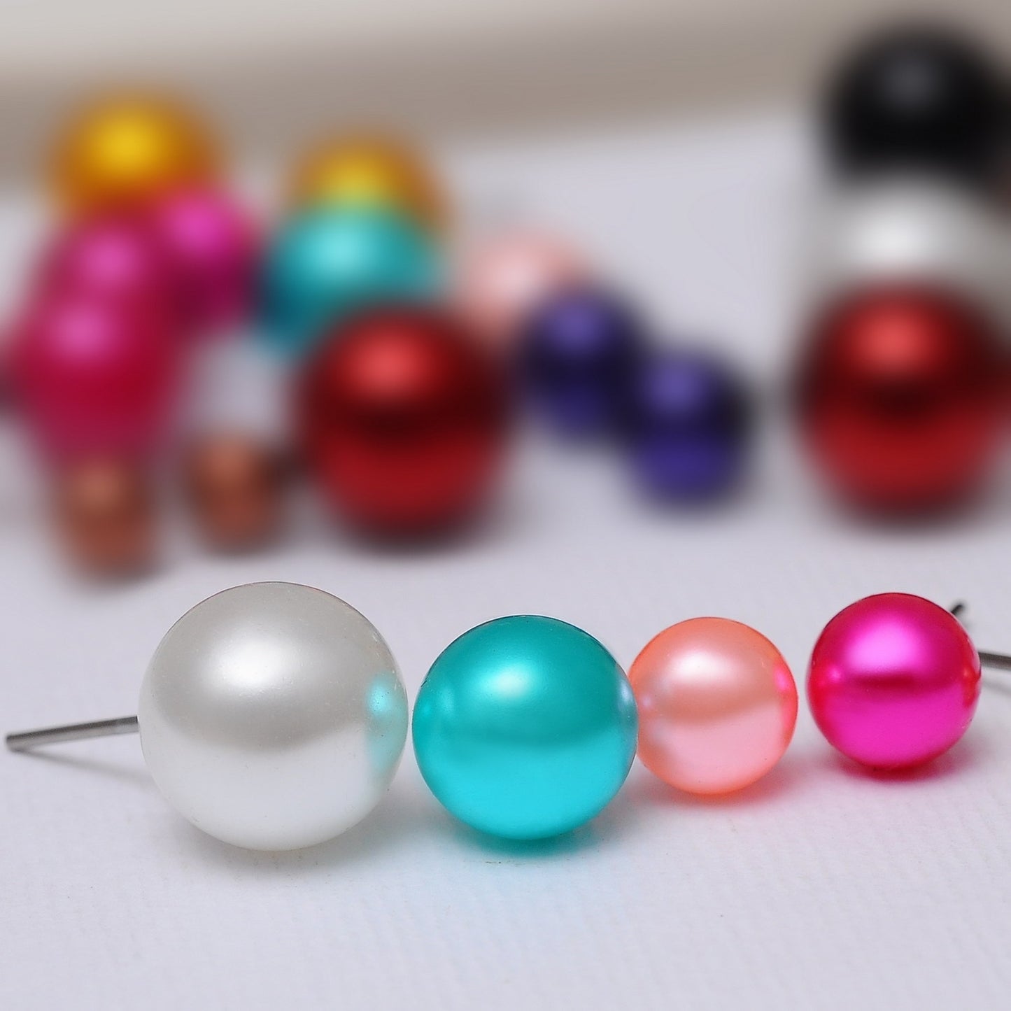 12 Pairs Multicolor Stud Earrings Women Gift Wedding Party Fashion Jewelry