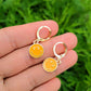 Orange Smile Pendant Drop Earrings Women Girl Fashion Trendy Jewelry Accessories
