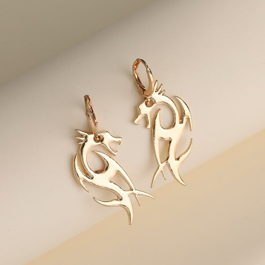 Sharp Dragon Drop Earrings Women Travel Fashion Cartoon Earrings Creative