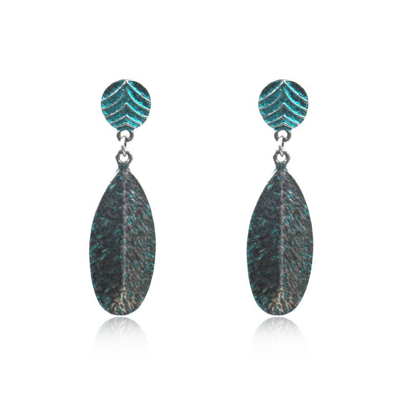 12 Styles Round Leaf Ethnic Bohemia Boho Dangling Drop Earrings Female Fashion