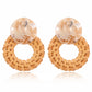 29 Styles Wooden Straw Woven Rattan Vine Braid Drop Earrings Modern Women