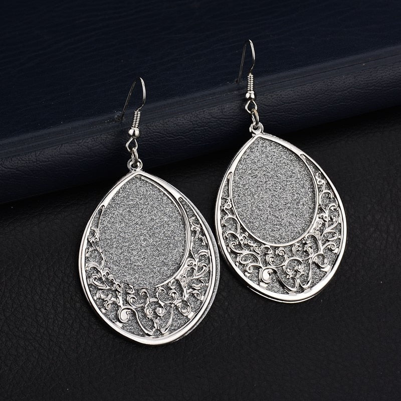 Frosted Glitter Dangle Earrings Fashion Party Girls Pendant Earrings Women