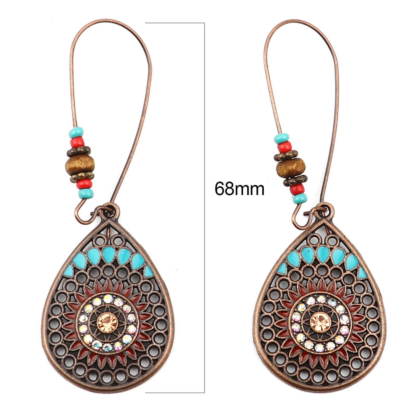 Textured hollow Drop-shaped Lady Cute Dangle Earrings for Women Jewelry Girls