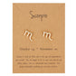 1Pair 12 Constellation Zodiac Sign Cartilage Stainless Steel Stud Earrings Women