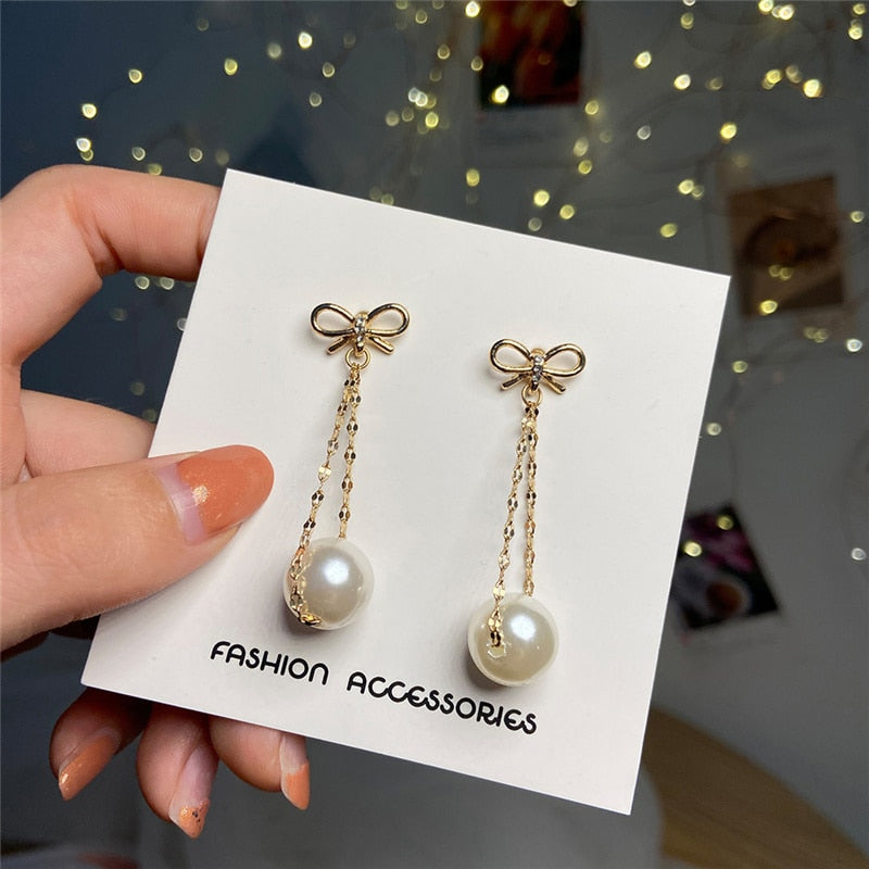 23 Styles Fashion Exquisted Pearls Earrings For Women Vintage Butterfly Stars