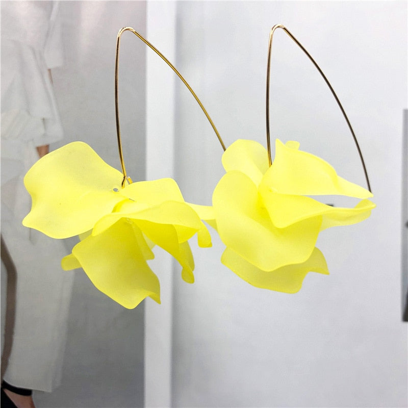 34 Styles Resin Flower Petal Dangle Earrings Fashion Party Girls Pendant