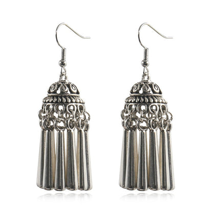 Jhumka Indian Tassel Dangling Drop Earrings Female Fashion Earrings Jewelry