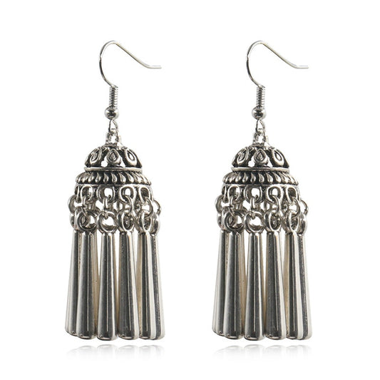 Jhumka Indian Tassel Dangling Drop Earrings Female Fashion Earrings Jewelry