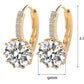 Gold-colored Rhinestone Ear Buckle Ear Studs Earrings Female Fashion Earrings