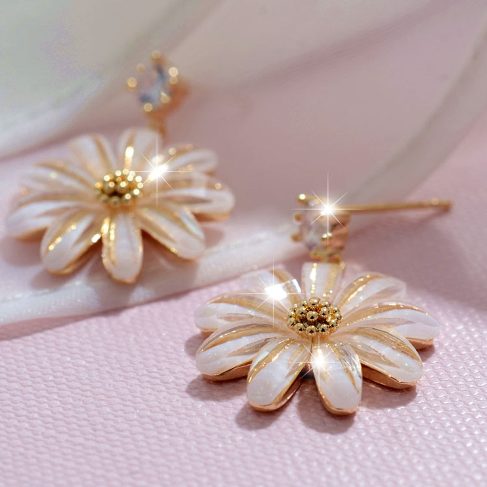 Flower Stud Earrings Wedding Party Birthday Gift Jewelry Cute Earrings