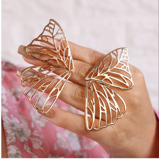 Hollow Butterfly Wings Stud Earring Wedding Party Birthday Gift Jewelry Cute