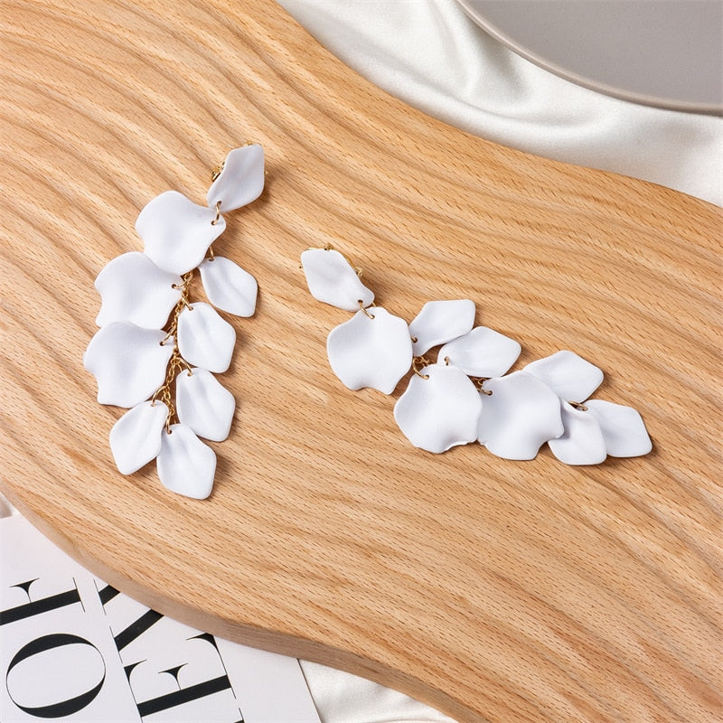 36 Styles Flower Acrylic Petals Dangle Earrings Women Travel Fashion Cartoon