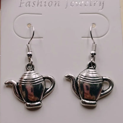 Metal Kettle Drop Dangle Earrings Fashion Party Girls Pendant Earrings Women