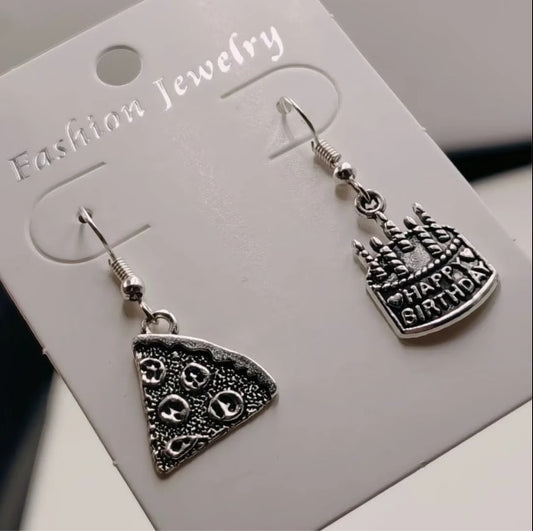 Pizza Cake Vintage Dangle Earrings Fashion Party Girls Pendant Earrings Women