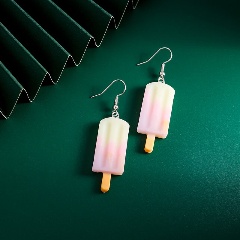 29 Styles Colorful Lovely Resin Summer Ice Cream Dangle Earrings Women Gifts