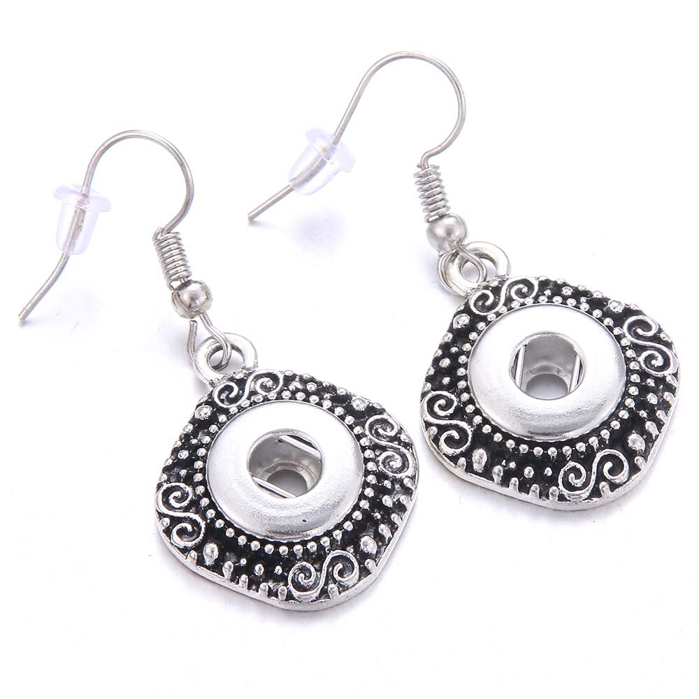 21 Styles Snap Buttons Dangle Drop Earrings for Fashion Stylish Jewelry Drop