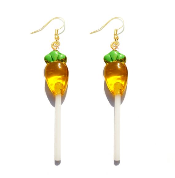 Carrot Resin Candy Lollipop Drop Earrings Cartoon Ear Pendants Accessories Women