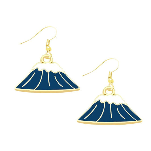 Volcano Mountain Drop Earrings Cartoon Art Women Party Jewelry Ear Fashion