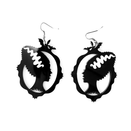 Alien Girl Halloween Drop Earrings Cartoon Art Women Party Jewelry Ear Fashion