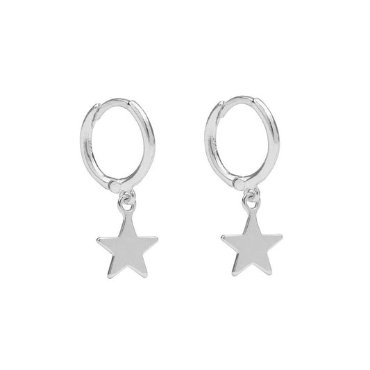 Small Plain Star Charm Earrings Women Girl Fashion Trendy Jewelry Accessories