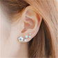 Silver-colored Flower Vine Stud Earrings Women Fashion Jewelry Party Wedding