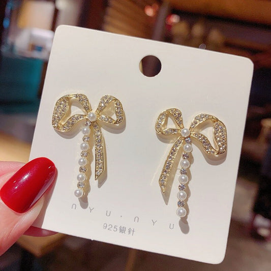 Creative Pattern Bow Lady Cute Dangle Earrings for Women Jewelry Girls Earrings