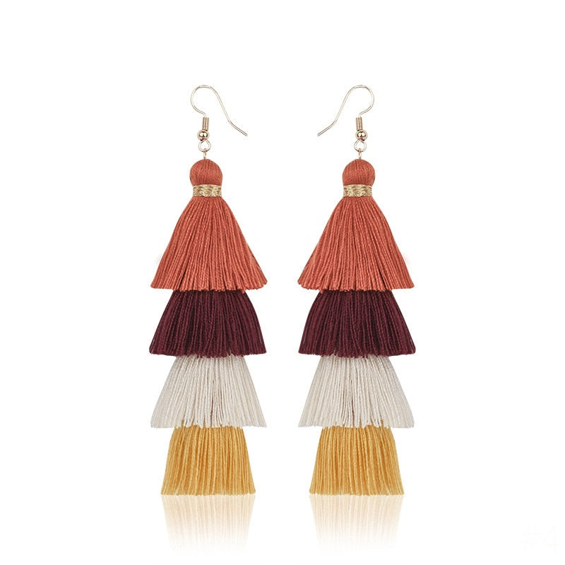 22 Styles Layered Bohemian Tassel Dangle Earrings Women Fashion Modern