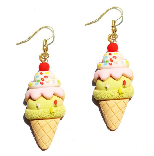 Mixed Ice Cream Resin Handmade Drop Earrings Cartoon Art Women Party Jewelry Ear