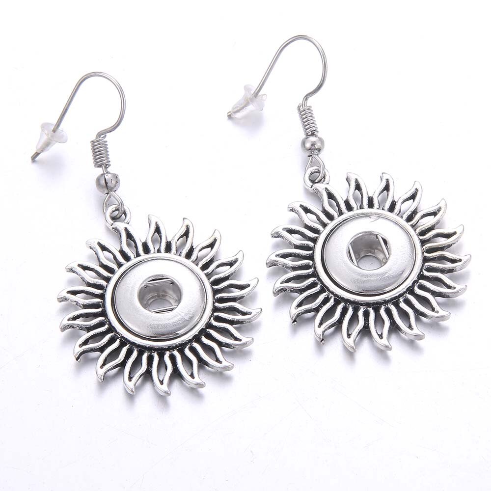 Flower Button Dangle Earrings for Fashion Stylish Jewelry Drop Earrings