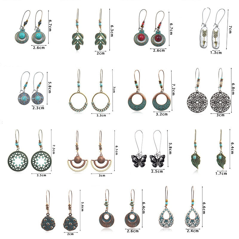 Ivory Beads Bronze Drop Charm Earrings For Women Girl Fashion Modern Jewelry